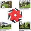 Steel Trimmer Head, Premium 6 Steel Razors Trimmer Head, Upgraded Universal Weed Eater Blades Metal, 65Mn Professional Steel Razor Trimmer Head (Red)
