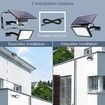 3.5V 1000lu 48 LED Solar Lights Outdoor Bright Wall Mount Auto Dusk to Dawn Security Lighting for Front Door Shed Patio Barn Garage (Black)