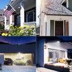 3.5V 1000lu 48 LED Solar Lights Outdoor Bright Wall Mount Auto Dusk to Dawn Security Lighting for Front Door Shed Patio Barn Garage (Black)