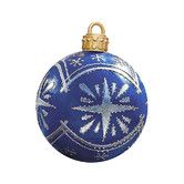 23.6 inch PVC Giant Christmas Inflatable Ball Decor for Home Christmas Festive Gift Ball (Blue)