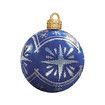 23.6 inch PVC Giant Christmas Inflatable Ball Decor for Home Christmas Festive Gift Ball (Blue)
