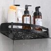 Black Corner Bathroom Shelf Organizer for Shower Storage Rack Aluminum Wall Shampoo Holder for Bathroom