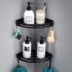 Black Corner Bathroom Shelf Organizer for Shower Storage Rack Aluminum Wall Shampoo Holder for Bathroom