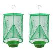 Ranch Fly Trap with Bait Tray, Reusable Fly Trap Fly Catcher Cage for Indoor or Outdoor (2Pack)