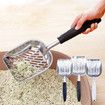 Cat Litter Scoop, Cat Scooper,Aluminum Alloy Sifter,Deep Shovel, Long Handle, Poop Sifting, Durable, Heavy Duty, for Litter Box,Jumbo Size (black)