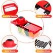 Multifunctional Vegetable Slicer Mandolin Slicer Potato Peeler Carrot Cheese Grater Vegetable Slicer Kitchen Accessories Gift Red