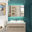 Mirrored Bathroom Cabinet LED Lighted Wall Storage Medicine Shaving Organiser with Shelves 3 Doors 16 Colours