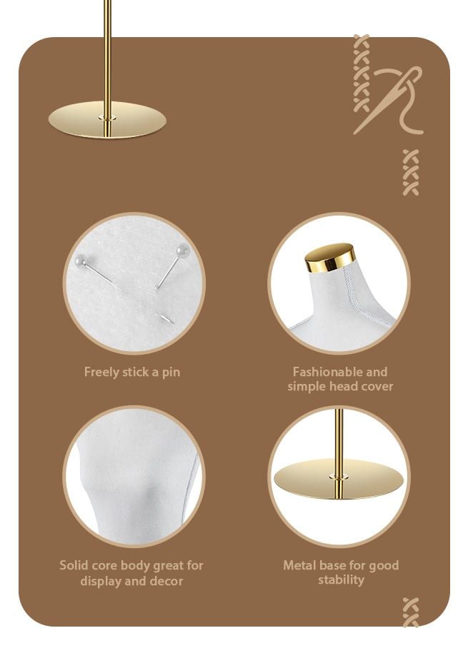 Female Mannequin Torso Display Stand Manikin Dress Dressmakers Sewing Fashion Tripod Base 133-180CM White