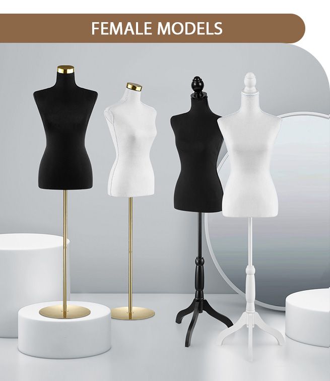 Female Mannequin Torso Display Stand Manikin Dress Dressmakers Sewing Fashion Tripod Base 133-180CM White