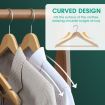20 Pcs Wooden Clothes Hangers Portable Coat Pants Laundry Closet Hanging Racks Nature Colour