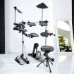 Melodic Drum Stool Throne Seat Chair Folding Padded Rotatable for Kids Adults