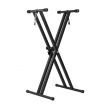 Melodic X Style Keyboard Stand Double Braced Music Piano Holder Folding Adjustable Height
