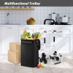 Multi Terrain Shopping Cart Foldable Trolley Grocery Bag Waterproof Aluminium Tri-Wheel Black