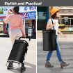 Multi Terrain Shopping Cart Foldable Trolley Grocery Bag Waterproof Aluminium Tri-Wheel Black