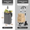 Multi Terrain Shopping Cart Trolley Foldable Waterproof Grocery Bag Aluminium Tri-Wheel Grey