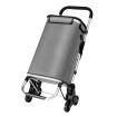 Multi Terrain Shopping Cart Trolley Foldable Waterproof Grocery Bag Aluminium Tri-Wheel Grey