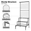 3-Tier Hanging Plant Stand Rack Metal Flower Pot Display Shelf Garden Planter Black