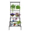 3-Tier Hanging Plant Stand Rack Metal Flower Pot Display Shelf Garden Planter Black