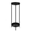 80CM High Plant Stand Metal Flower Pots Shelf Indoor Outdoor Corner Black Planter Holder Rack