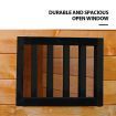 Petscene XXL Wooden Dog Kennel Raised Timer Pet House Outdoor with Porch Asphalt Roof Door Window Curtain