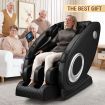 HOMASA Massage Chair Full Body Electric Massager Zero Gravity Recliner with Touch Control Bluetooth Speaker Black