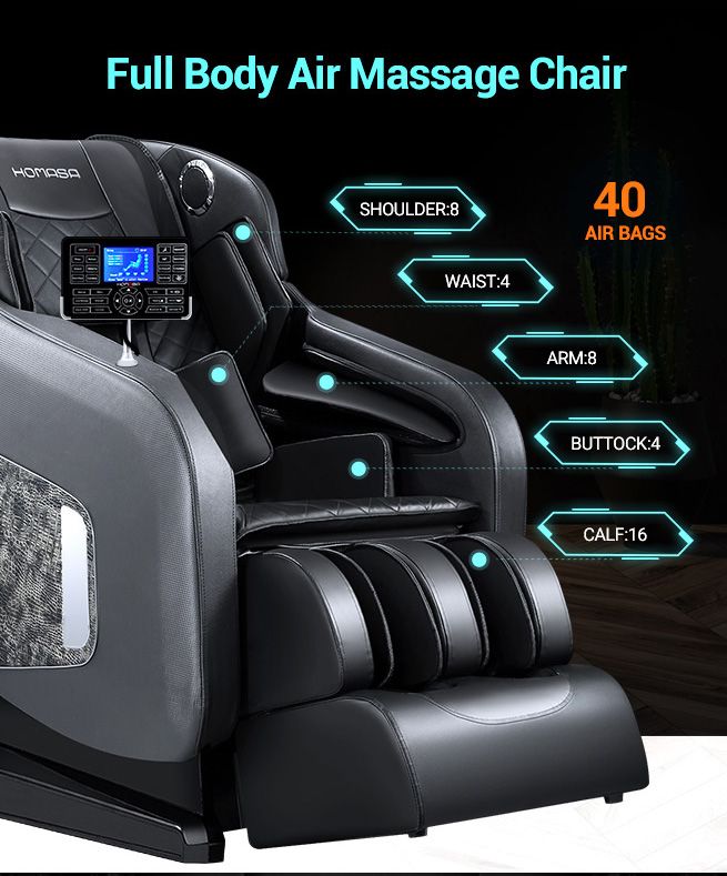 HOMASA 4D Massage Chair Electric Recliner Zero Gravity Massager Full