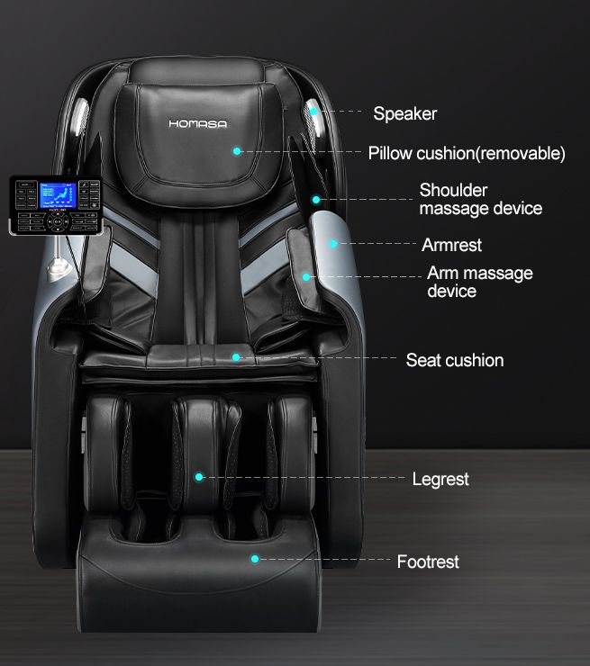 HOMASA Massage Chair 4D Electric Massager Zero Gravity Recliner with