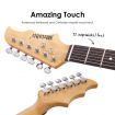 Melodic 39 Inch Electric Guitar with Bonus Amplifier Full Size Rock Blue and White