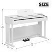 Melodic 88 Key Digital Piano Weighted Keyboard Hammer Action with Sliding Cover White