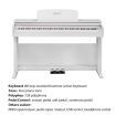 Melodic 88 Key Digital Piano Weighted Keyboard Hammer Action with Sliding Cover White