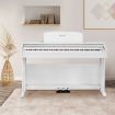 Melodic 88 Key Digital Piano Weighted Keyboard Hammer Action with Sliding Cover White