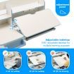 Blue Ergonomic Children Kids Study Desk and Chair Set Height Adjustable Storage Shelf Drawer