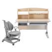 Ergonomic Children Kids Study Desk and Chair Set Grey Height Adjustable Storage Shelf Drawer