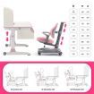 Kids Study Desk and Chair Set Pink Ergonomic Children Height Adjustable Storage Shelf Drawer