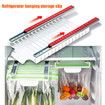 Hanging Storage Rack Refrigerator Hanging Storage Clip Sliding Rail Tray for Food Bag Fridge Organizer Useful Things for Home Include 6 food bags