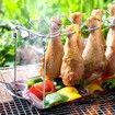Stainless Steel Chicken Leg Grill Rack with Pan