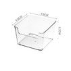 Stackable Pantry Organizer Bins, Clear Fridge Organizers for Kitchen, Freezer, Countertops, Cabinets - Plastic Food Storage Container with Handles for Home and Office