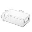 Stackable Pantry Organizer Bins, Clear Fridge Organizers for Kitchen, Freezer, Countertops, Cabinets - Plastic Food Storage Container with Handles for Home and Office