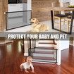Magic Pet Gate for House Black Portable Mesh Folding Safety Fence Baby Dog Gate Isolated Gauze Enclosure Gate Pet Dog Supplies 110*72cm