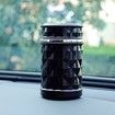 Portable Car Ashtray with Smokeless Blue LED Light Smoking Holder (Black)