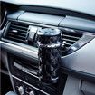 Portable Car Ashtray with Smokeless Blue LED Light Smoking Holder (Black)
