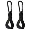 2 Pcs Rotatable Baby Stroller Hook Bag Multi-function Stroller Clip Suitable for Walker Wheelchair Storage Bag (Black)