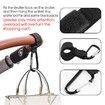 2 Pcs Rotatable Baby Stroller Hook Bag Multi-function Stroller Clip Suitable for Walker Wheelchair Storage Bag (Black)