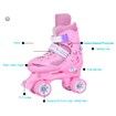 SizeS Roller Skates 4 Sizes Adjustable Double-row Roller Skating Shoes Roller Skates,suitable for beginners