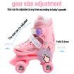 SizeS Roller Skates 4 Sizes Adjustable Double-row Roller Skating Shoes Roller Skates,suitable for beginners