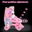 SizeS Roller Skates 4 Sizes Adjustable Double-row Roller Skating Shoes Roller Skates,suitable for beginners