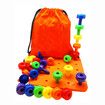 New Hot 30PCS Peg Board Set Montessori Therapy Fine Motor Toy for Toddlers Pegboard Toy For Children