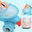 SizeS Ice Blue Roller Skates 4 Sizes Adjustable Double-row Roller Skating Shoes Roller Skates,Suitable For Beginners
