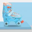 SizeS Ice Blue Roller Skates 4 Sizes Adjustable Double-row Roller Skating Shoes Roller Skates,Suitable For Beginners