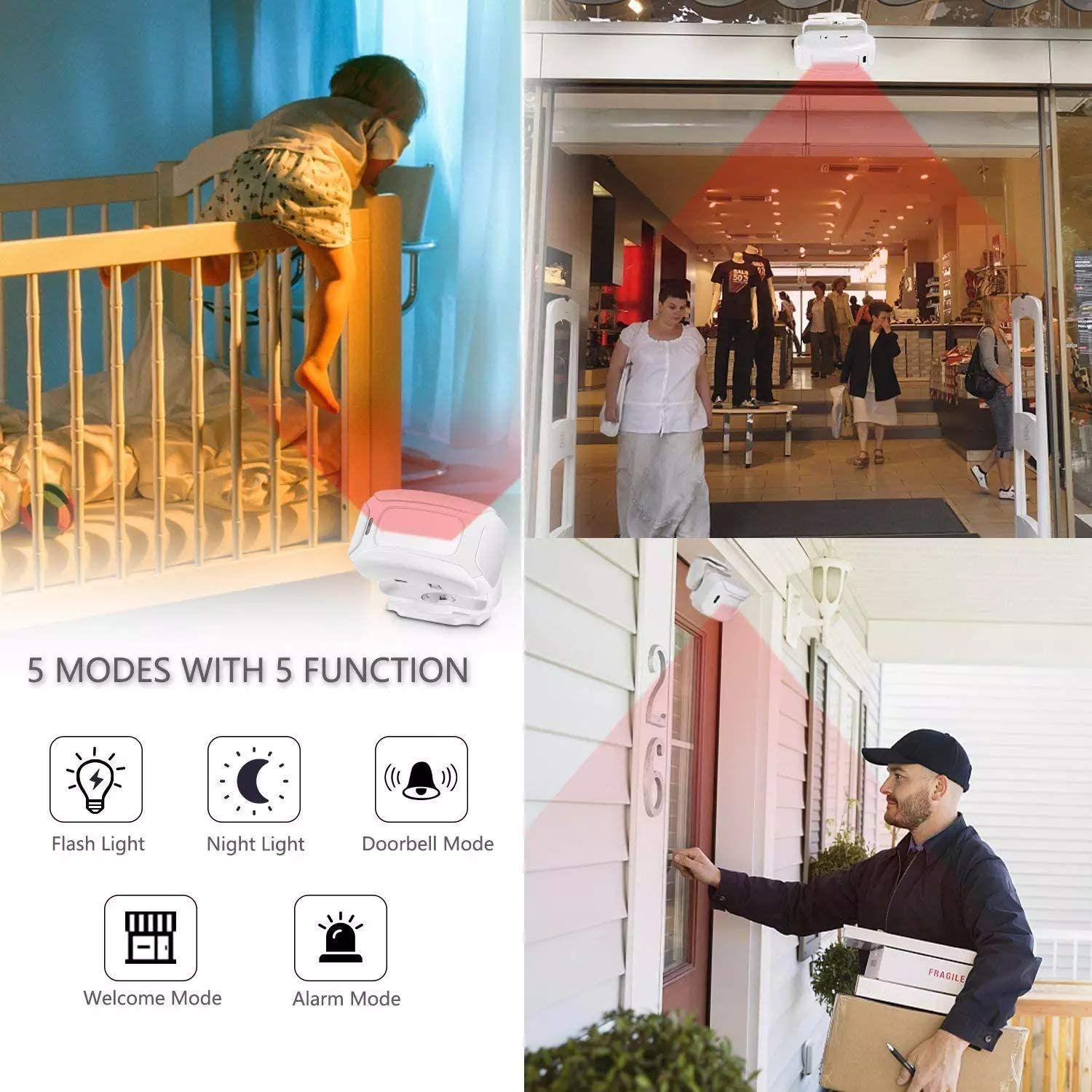 Motion Sensor Doorbell,Store Chime Monitor,Motion Sensor